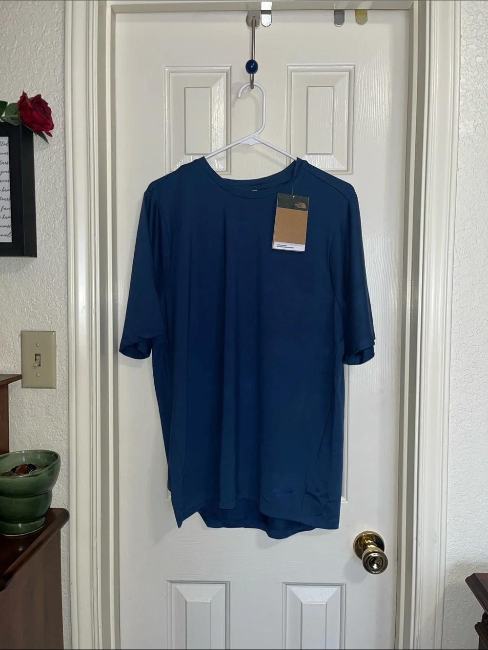 The North Face Dune Sky Crew Shirt Men’s Large Shady Blue Performance Tee NWT